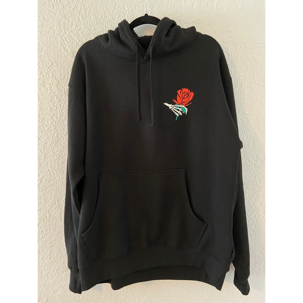 Mens Black Urban Street Wear Hoodie